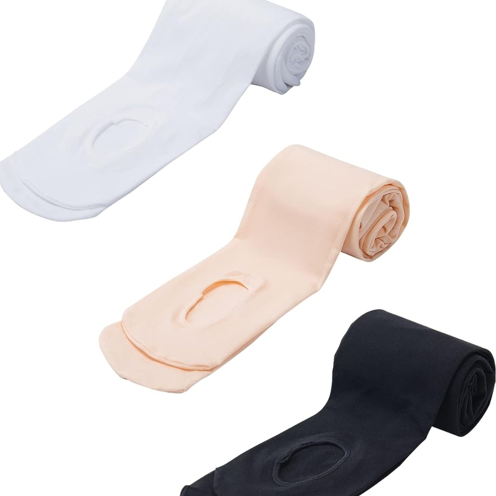 Men's White, Cream, and Black Socks